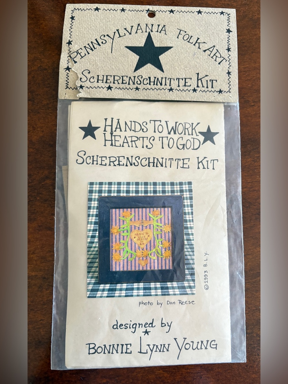 Pennsylvania Folk Art Scherenschnitte Kit by Bonnie Lynn Young, Vintage